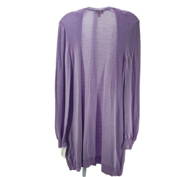 Maison Jules Long Open-Front Jersey Cardigan Lilac Moon XS - Picture 3 of 7